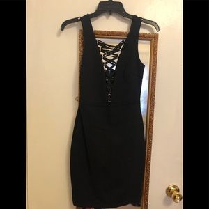 Dresses - Black lace up mini dress Dresses - Black lace up mini dress